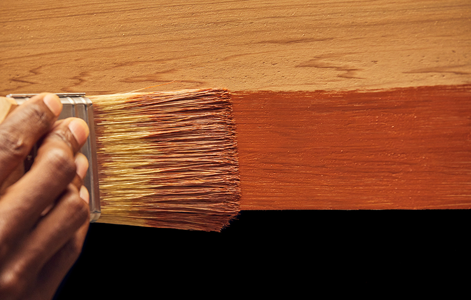 staining wood