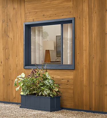 Outside wall and planter